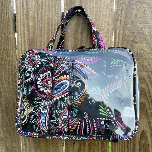 VERA BRADLEY 4 Piece Cosmetic Organizer Set Makeup Travel Haymarket Paisley NEW - Picture 1 of 12